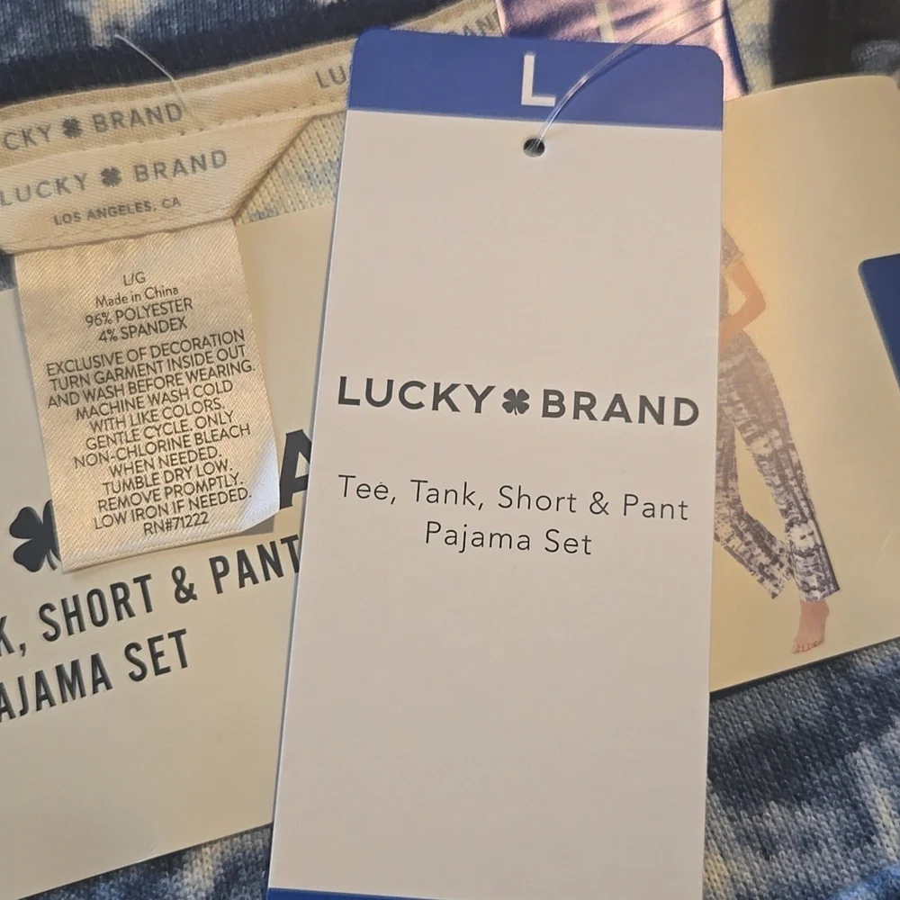 Lucky Brand Navy Tie-Dye Pajama Set - Picture 2 of 2